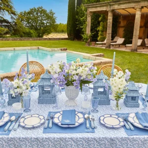 Flash Sale Blue Petal Bamboo Dinner Plate (Set Of 4) Crockery Sets