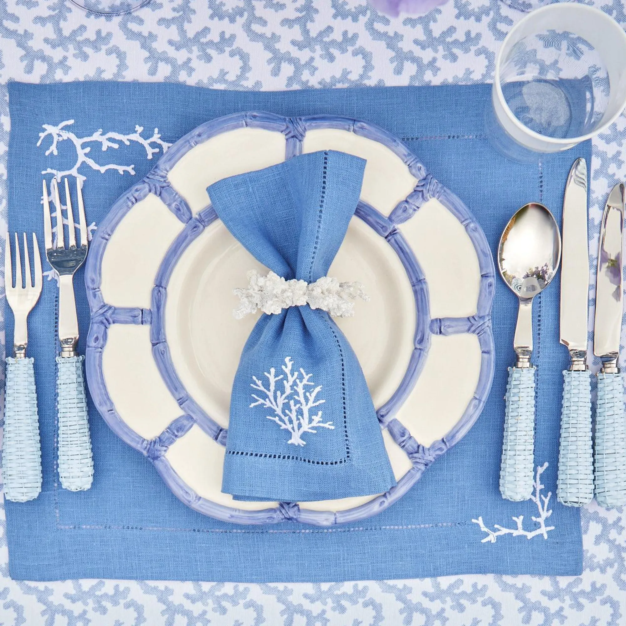 blue_petal_bamboo_dinner__2-6.webp Online Blue Petal Bamboo Dinner & Starter Plates (Set Of 8) Dinner Plates
