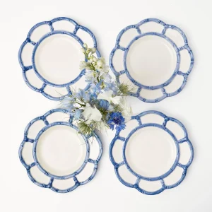 Flash Sale Blue Petal Bamboo Starter Plate (Set Of 4) Crockery Sets