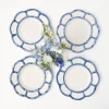 Cheap Blue Petal Bamboo Starter Plate (Set Of 4) Starter Plates