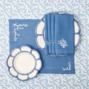 Flash Sale Blue Petal Bamboo Starter Plate (Set Of 4) Crockery Sets