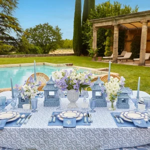 Discount Blue Petal Bamboo Starter Plate (Set Of 4) Bamboo Crockery