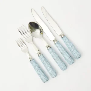 Clearance Blue Rattan Cutlery (5 Piece) Cutlery Sets