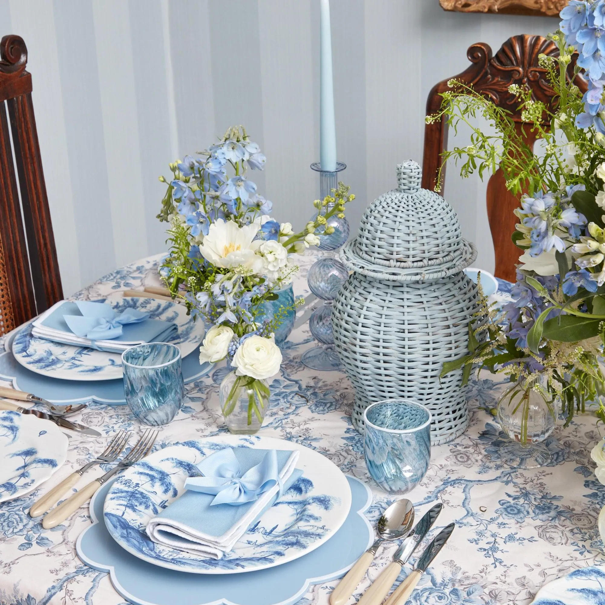 blue_swirl_water_glasses__13.webp Outlet Blue Swirl Water Glasses With White Rim (Set Of 4) Glasses