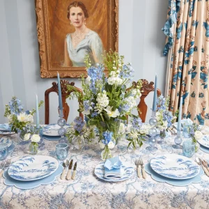 Outlet Blue Swirl Water Glasses With White Rim (Set Of 4) Glasses