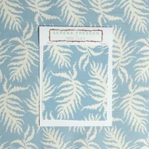 Cheap Blue Trailing Ferns Fabric Serena Fresson Fabrics