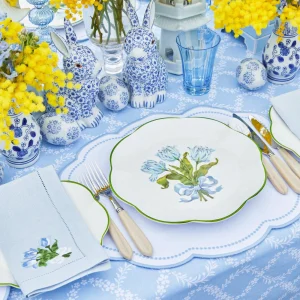 Discount Blue Tulip Dinner Plates (Set Of 4) Crockery Sets