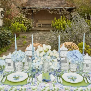 Discount Blue Tulip Dinner Plates (Set Of 4) Crockery Sets