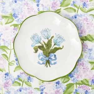 Discount Blue Tulip Dinner Plates (Set Of 4) Crockery Sets
