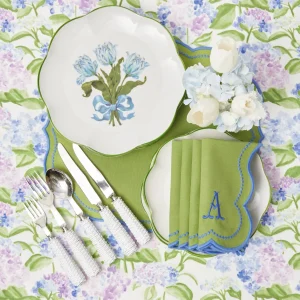 Discount Blue Tulip Dinner Plates (Set Of 4) Crockery Sets