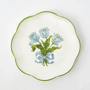 Discount Blue Tulip Dinner Plates (Set Of 4) Crockery Sets