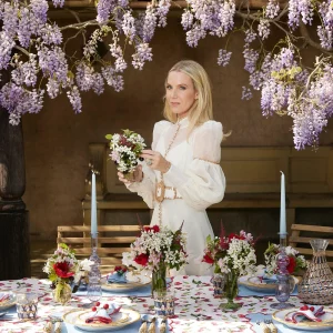 Cheap Blue With Red Scallop Placemat (Set Of 4) Placemats