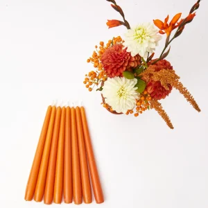 Clearance Burnt Orange Candles (Set Of 8) Candles