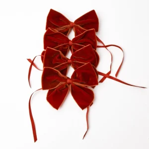 Shop Burnt Orange Napkin Bows (Set Of 4) Napkin Rings, Bows & Wreaths