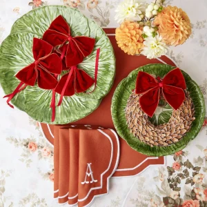 Shop Burnt Orange Napkin Bows (Set Of 4) Napkin Rings, Bows & Wreaths