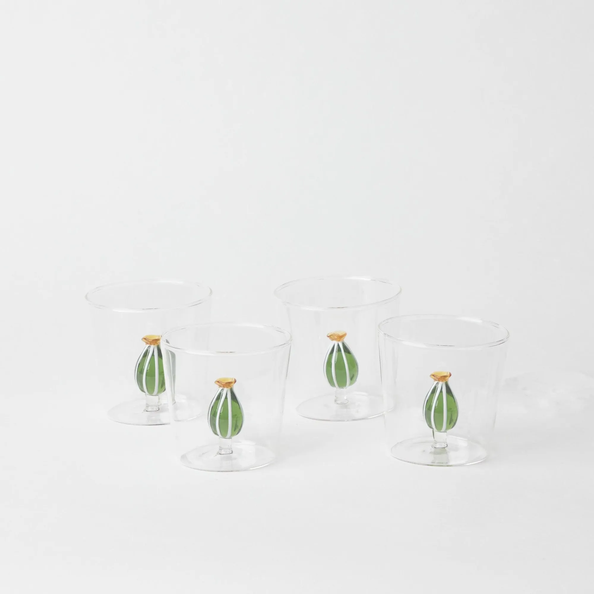 cactus_water_glasses_set__1.webp Sale Cactus Water Glasses (Set 4) Glasses