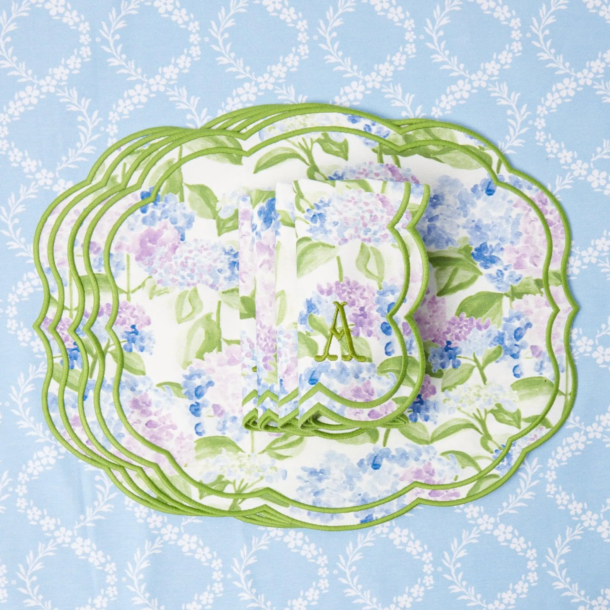 camilla_hydrangea_napkins_4.webp Store Camilla Hydrangea Napkins (Set Of 4) Napkins
