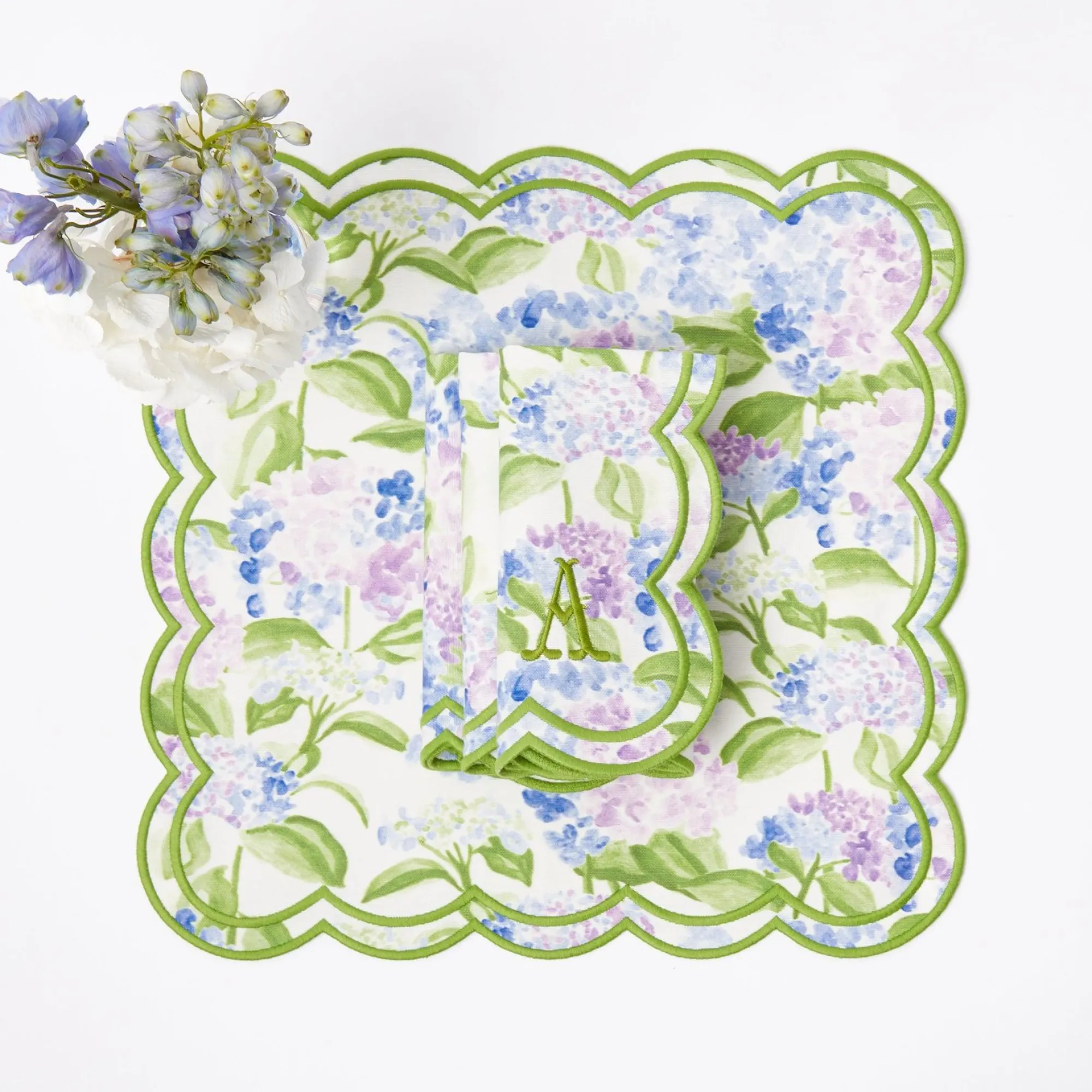 camilla_hydrangea_placema_16.webp Store Camilla Hydrangea Placemats & Napkins (Set Of 4) Table Linen Sets