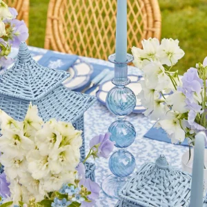 Store Camille Azure Candle Set (Blue) Candle Holders