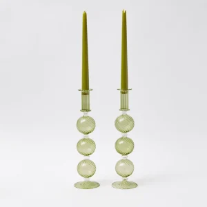 Discount Camille Olive Candle Holder (Pair) Candle Holders