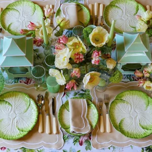 Hot Capri Lettuce Starter Plate (Set Of 4) Crockery Sets