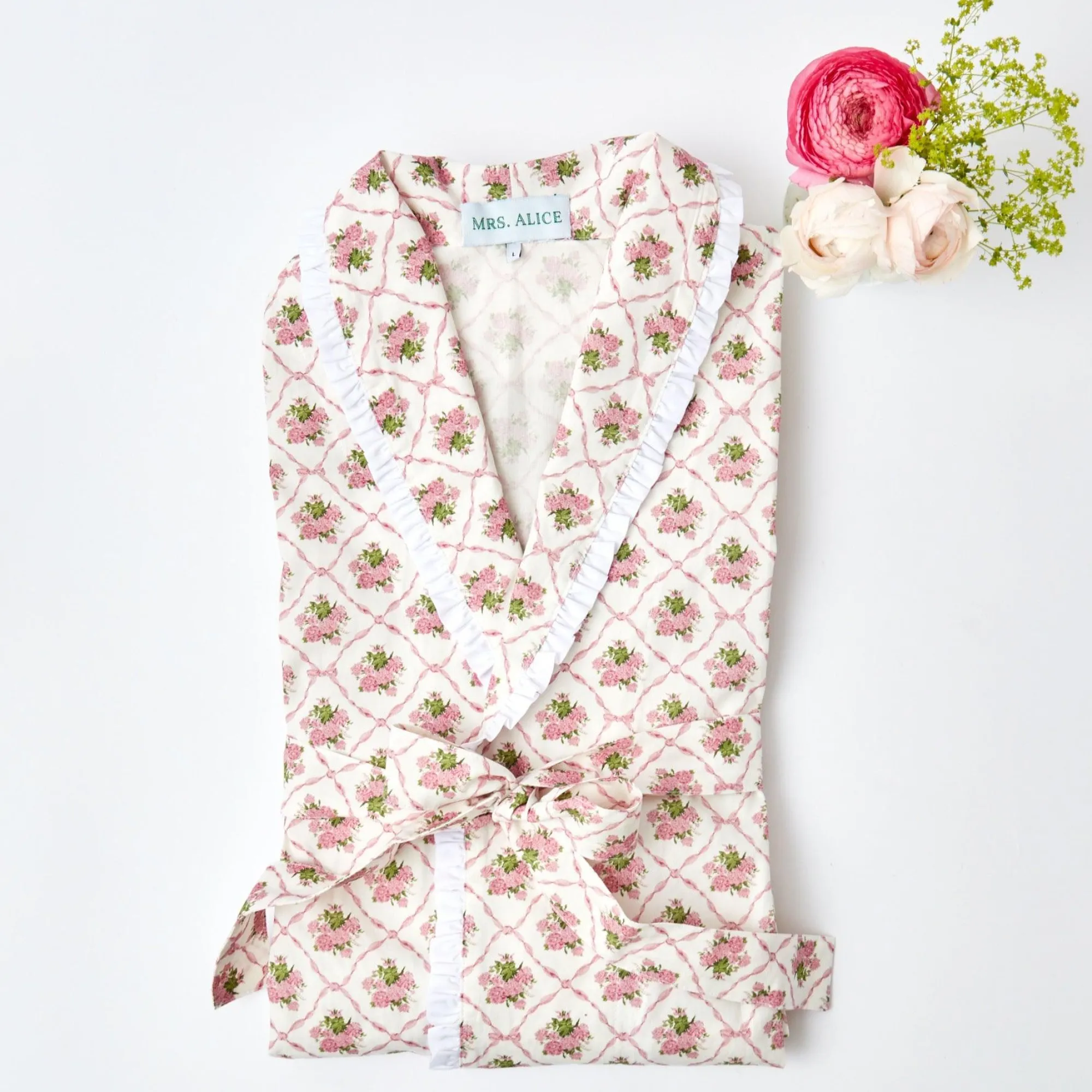 childrens_pink_bouquet_dr_2-1.webp Hot Children's Pink Bouquet Dressing Gown Aprons & Robes