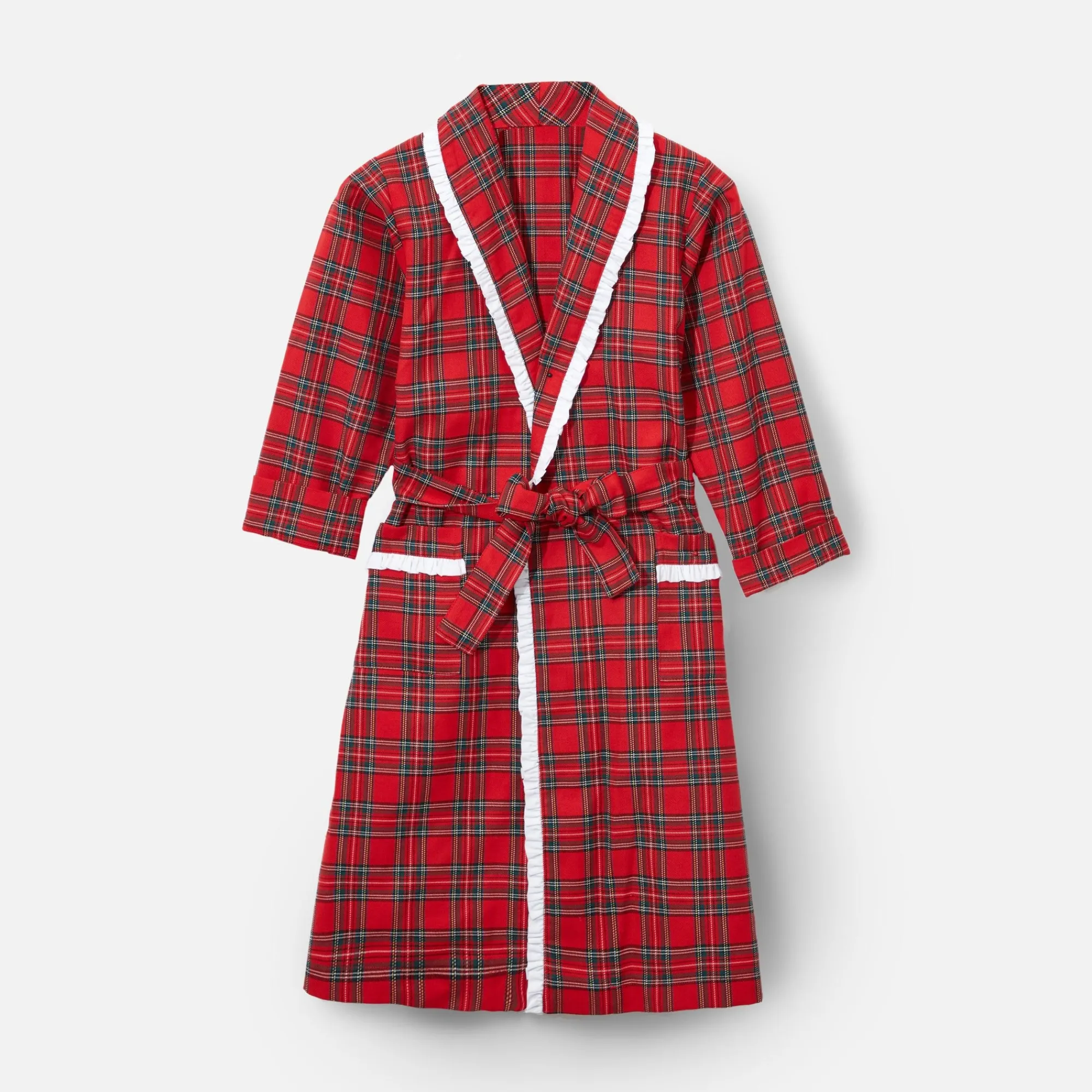 childrens_red_tartan_fril_1-1.webp Shop Children's Red Tartan Frilled Dressing Gown Aprons & Robes