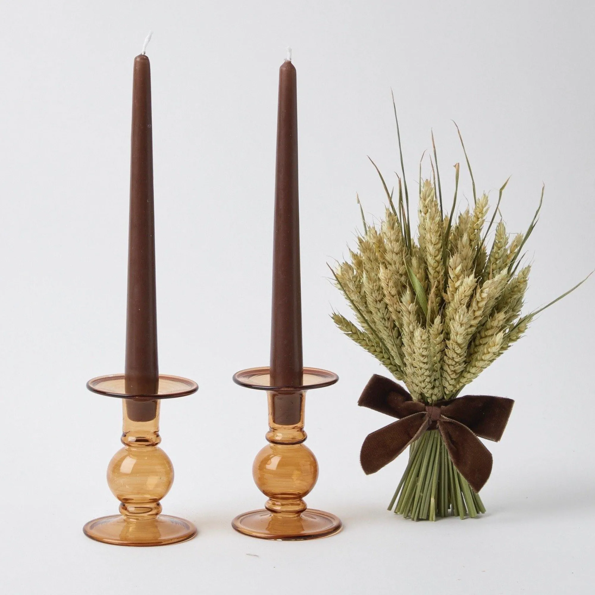 chocolate_brown_candles_s_12.webp Clearance Chocolate Brown Candles (Set Of 8) Candles