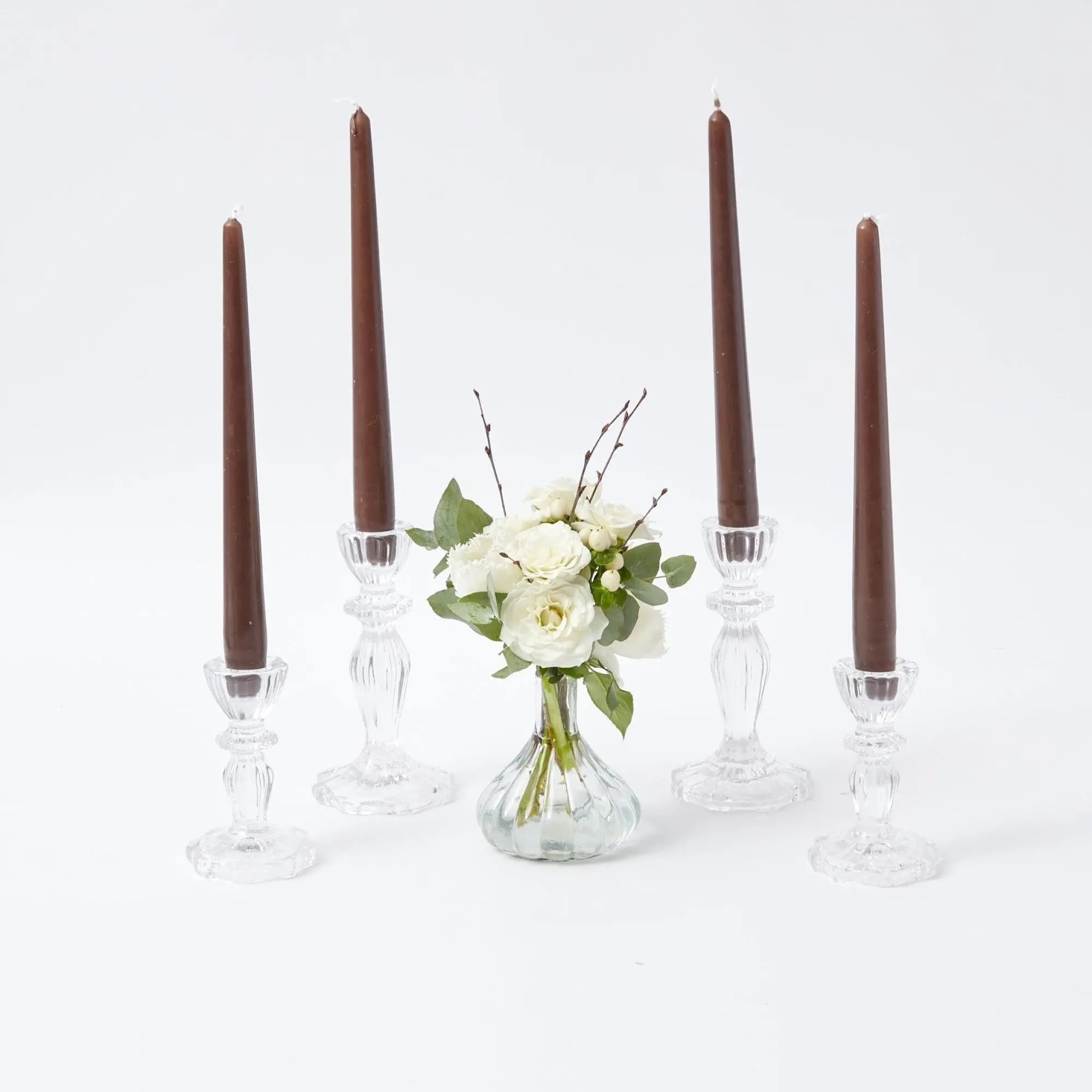 chocolate_brown_candles_s_5.webp Clearance Chocolate Brown Candles (Set Of 8) Candles
