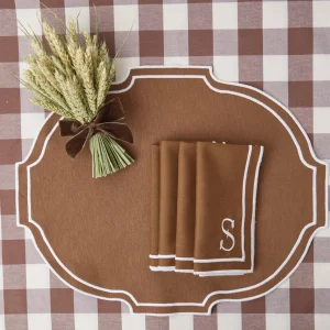 Discount Chocolate Gingham Tablecloth Tablecloths
