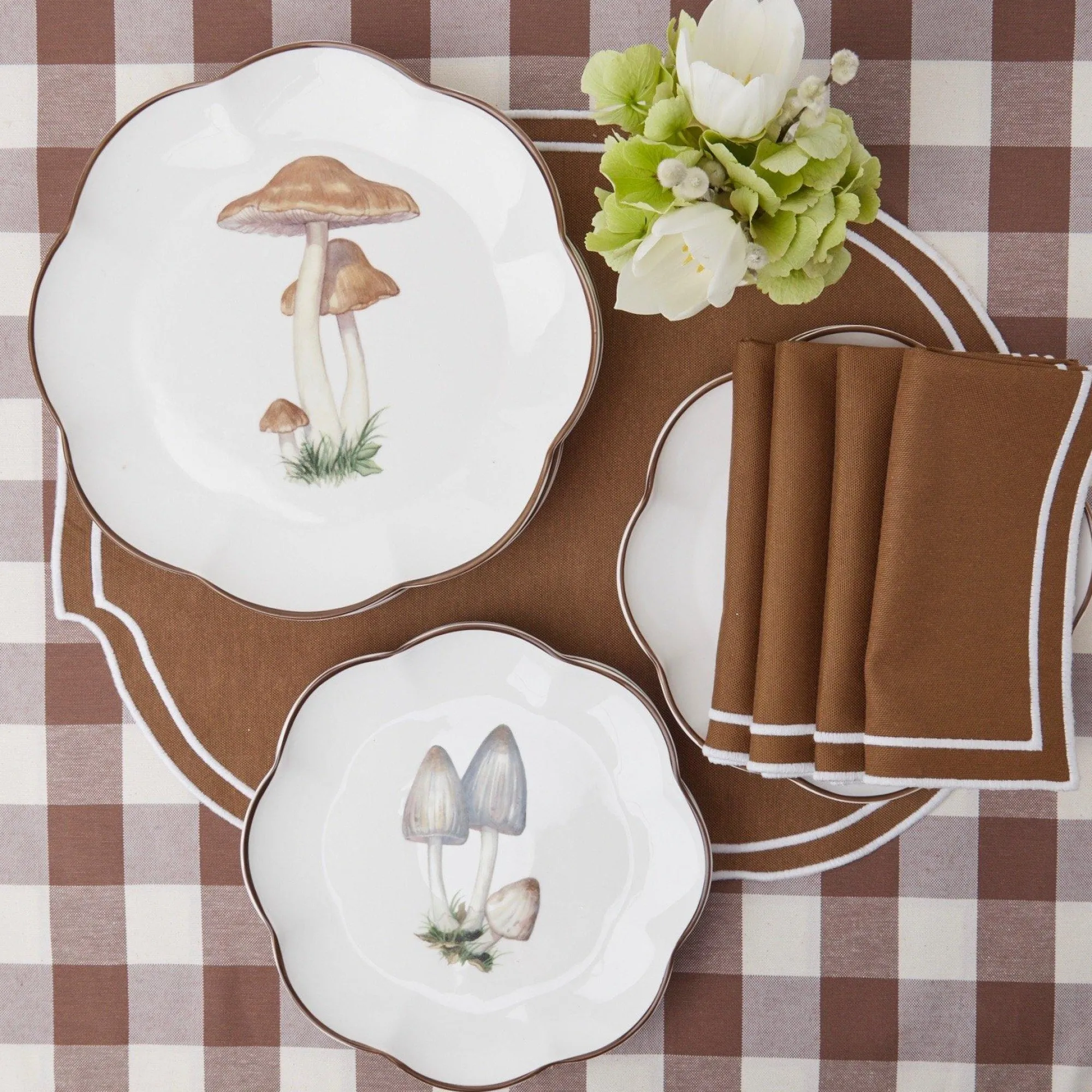 chocolate_gingham_tablecl_13.webp Discount Chocolate Gingham Tablecloth Tablecloths