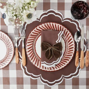 Discount Chocolate Gingham Tablecloth Tablecloths