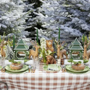 Discount Chocolate Gingham Tablecloth Tablecloths