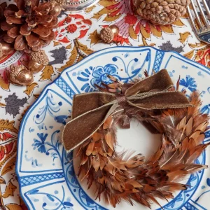 Fashion Chocolate Velvet Mini Bows (Set Of 4) Napkin Rings, Bows & Wreaths