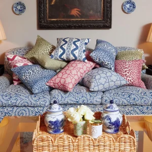 Sale Cobalt Blue Leopard Fabric Serena Fresson Fabrics