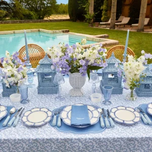 Cheap Compliment Blue Linen Napkins (Set Of 8) Napkins