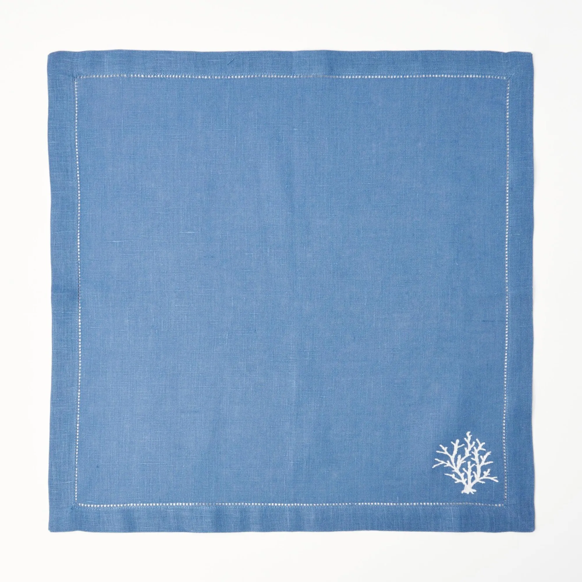 coral_blue_linen_napkins__14.webp Sale Coral Blue Linen Napkins (Set Of 4) Napkins