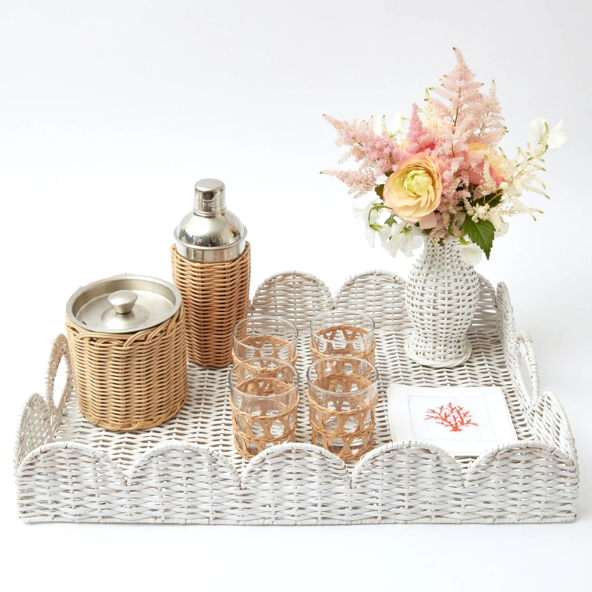 coral_linen_cocktail_napk_4.webp Fashion Coral Linen Cocktail Napkins (Set Of 4) Napkins