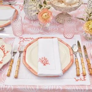 Shop Coral Linen Placemats (Set Of 4) Placemats