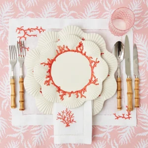 Shop Coral Linen Placemats (Set Of 4) Placemats