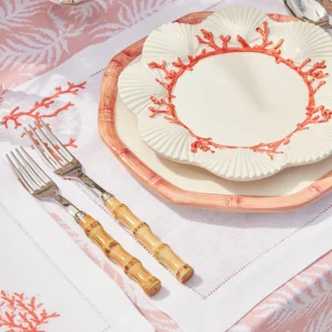 Shop Coral Linen Placemats (Set Of 4) Placemats