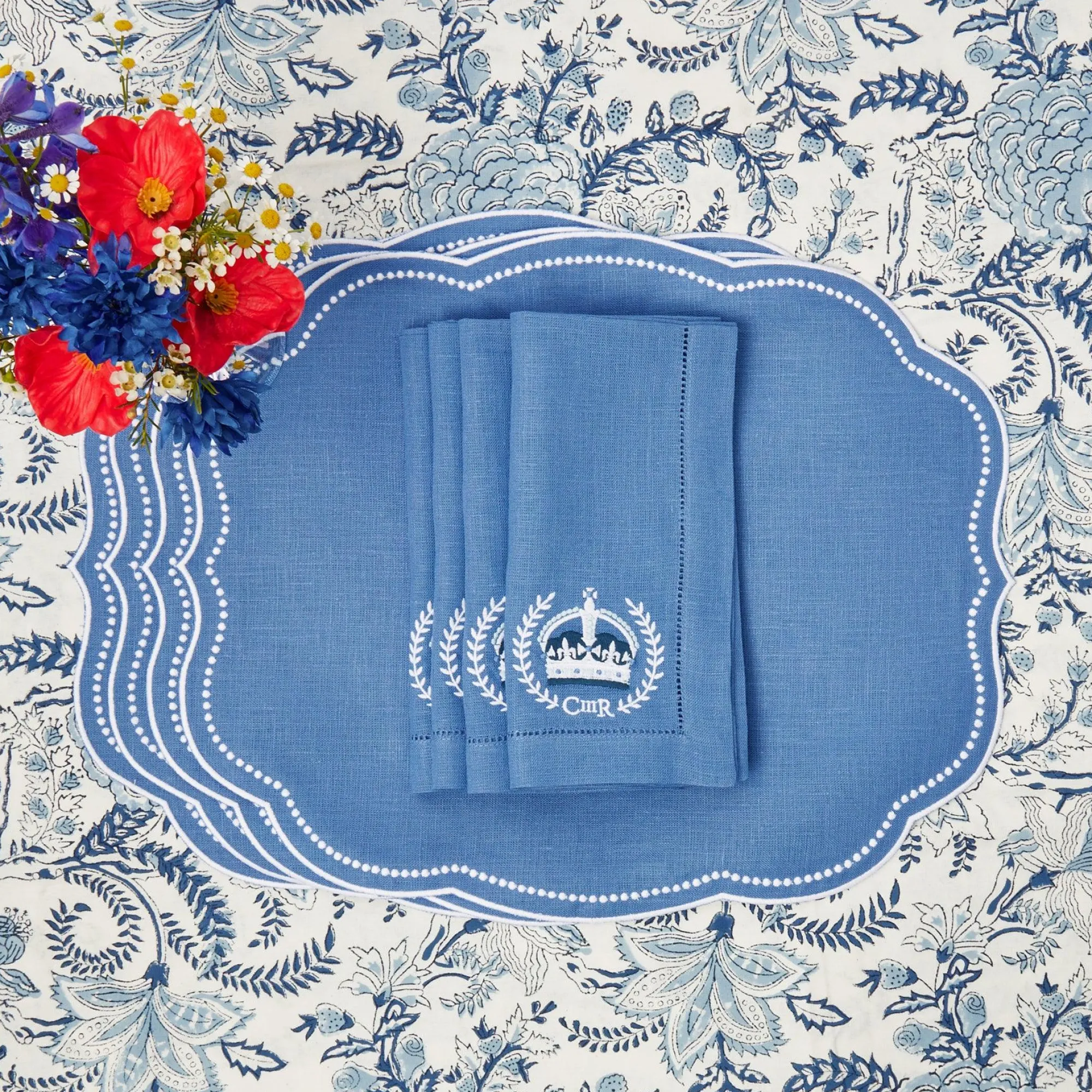 coronation_blue_linen_nap_4.webp Cheap Coronation Blue Linen Napkins (Set Of 4) Napkins