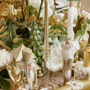 Fashion Dotty Gold Candle Holder (Pair) Candle Holders