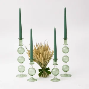Cheap Dusty Green Candles (Set Of 8) Candles