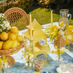 Fashion Eden Green & Yellow Candlescape Candle Holders