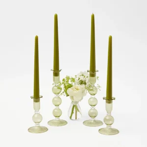 Hot Eden Green Candle Set (Apple Green) Candle Holders