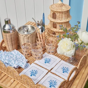 Online Edie Blue Coral Napkins (Set Of 4) Napkins