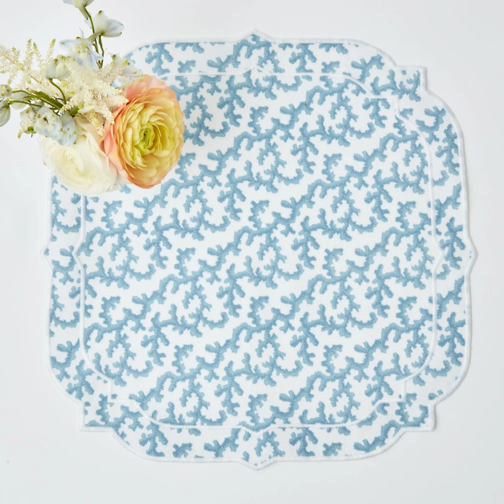 edie_blue_coral_placemats_3.webp Online Edie Blue Coral Placemats & Napkins (Set Of 4) Table Linen Sets