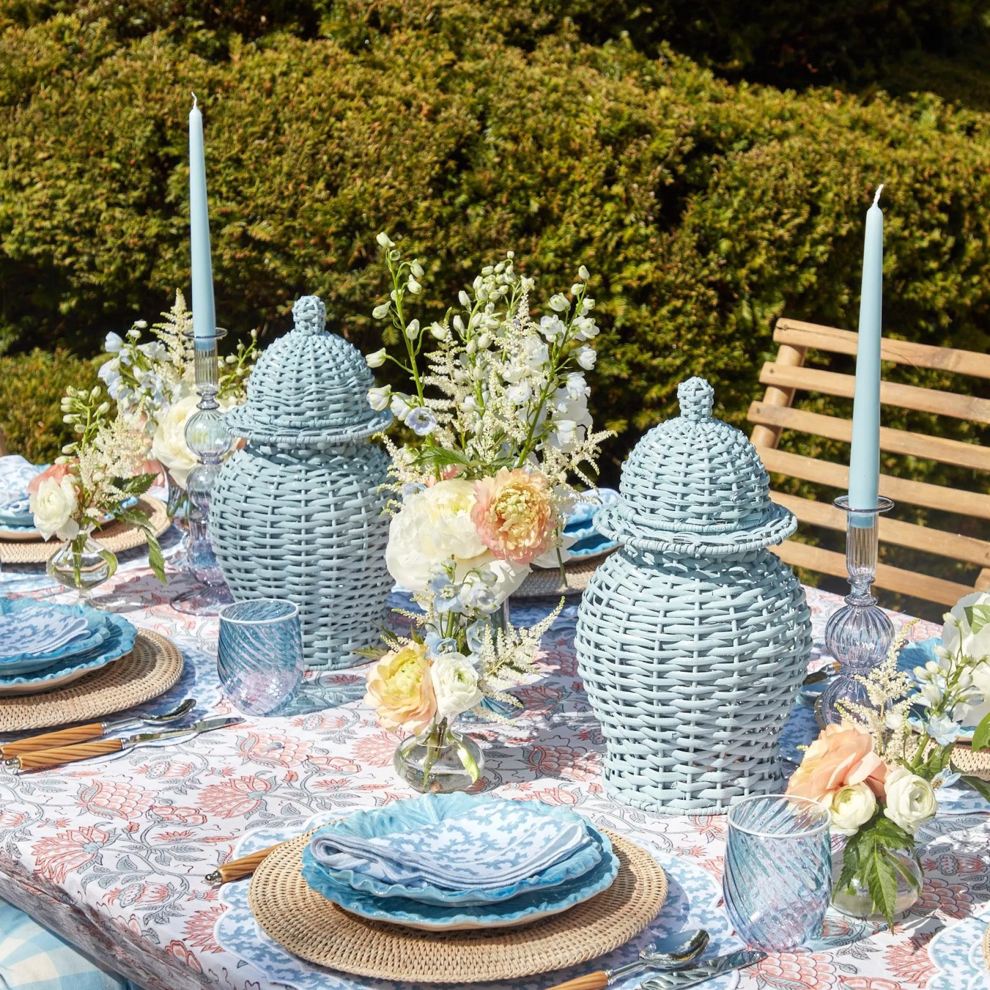 edie_blue_coral_placemats_9.webp Online Edie Blue Coral Placemats & Napkins (Set Of 4) Table Linen Sets