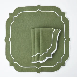 Fashion Edie Moss Green Napkins (Set Of 4) Napkins